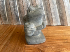 NEW Balinese Cast Concrete Frog Statue - Bali Bird Statue - Small Bird Statue