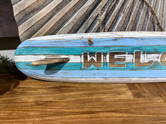 NEW Balinese Timber Surfboard WELCOME Sign - Bali Welcome Sign