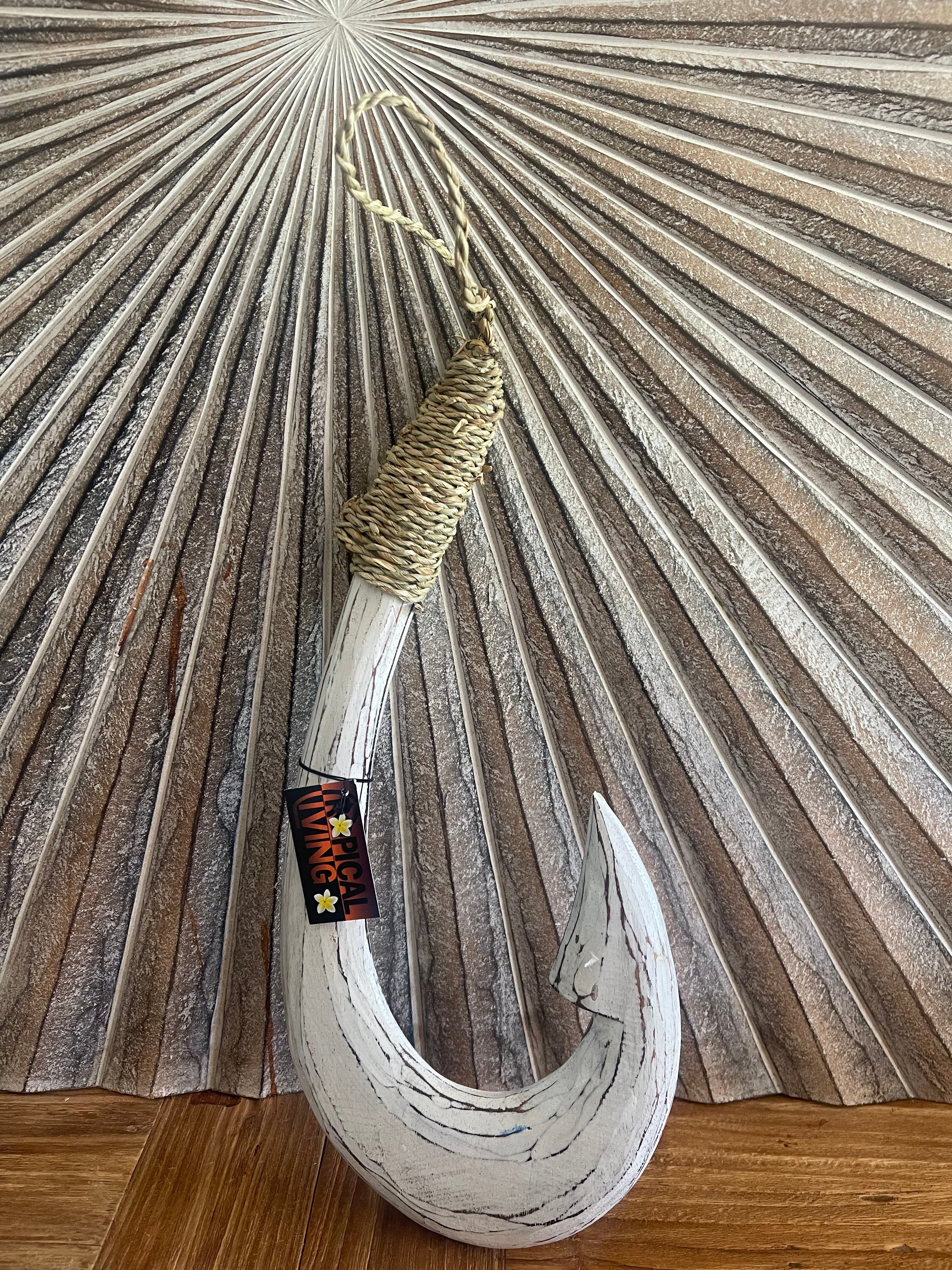 Hand Crafted Polynesian Fishing Hook Wall Art - NZ Maori Fishing Hook Wall Art