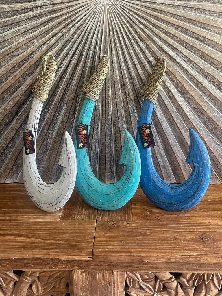 Hand Crafted Polynesian Fishing Hook Wall Art - NZ Maori Fishing