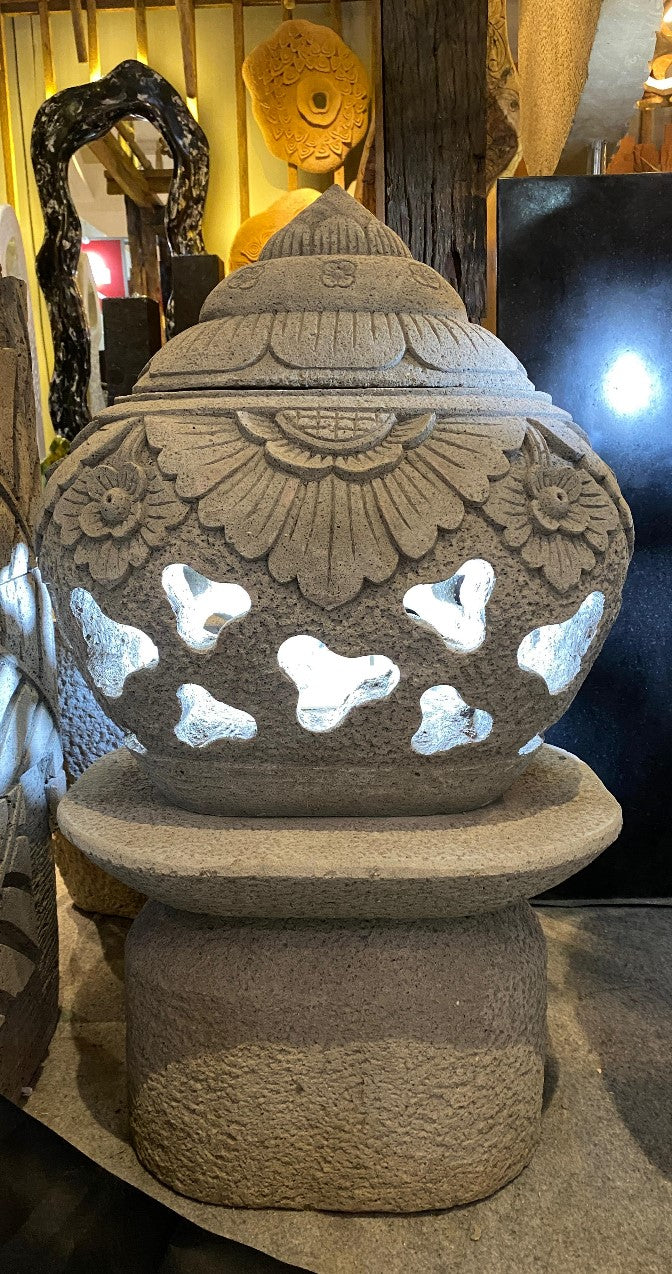 NEW Balinese Master Carved Lantern - Balinese Feature Garden Lantern S or L