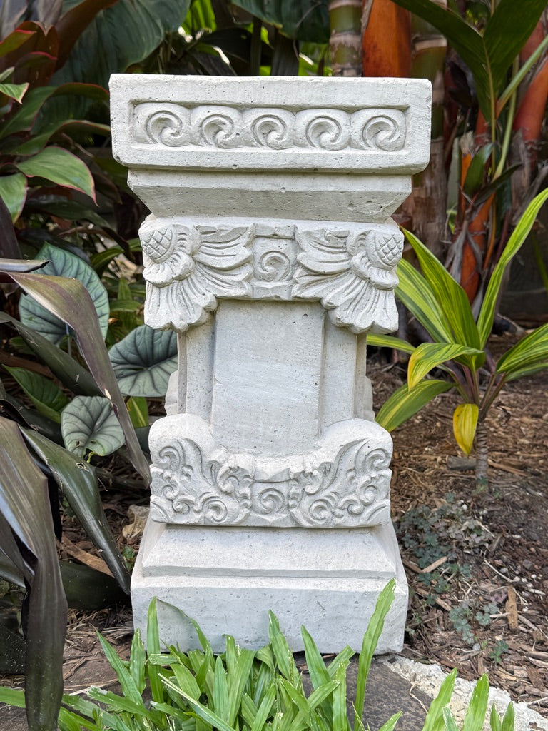 NEW Balinese Concrete Lantern on Stand - Bali Lantern - Balinese Garden Lantern