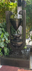 NEW Balinese 2 Bowl U Funnel Water Feature - Bali Garden Water Feature