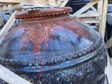 Balinese Hand Crafted Traditional Glazed Pot - Bali Feature Pot 100cm Terracotta