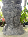 NEW Balinese Cast Dewi Head Pot - Bali Dewi Head Plant Pot - Balinese Garden Art