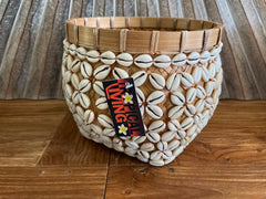 Balinese Hand Woven Open Basket Encrusted w/Shell - 3 sizes available STUNNING