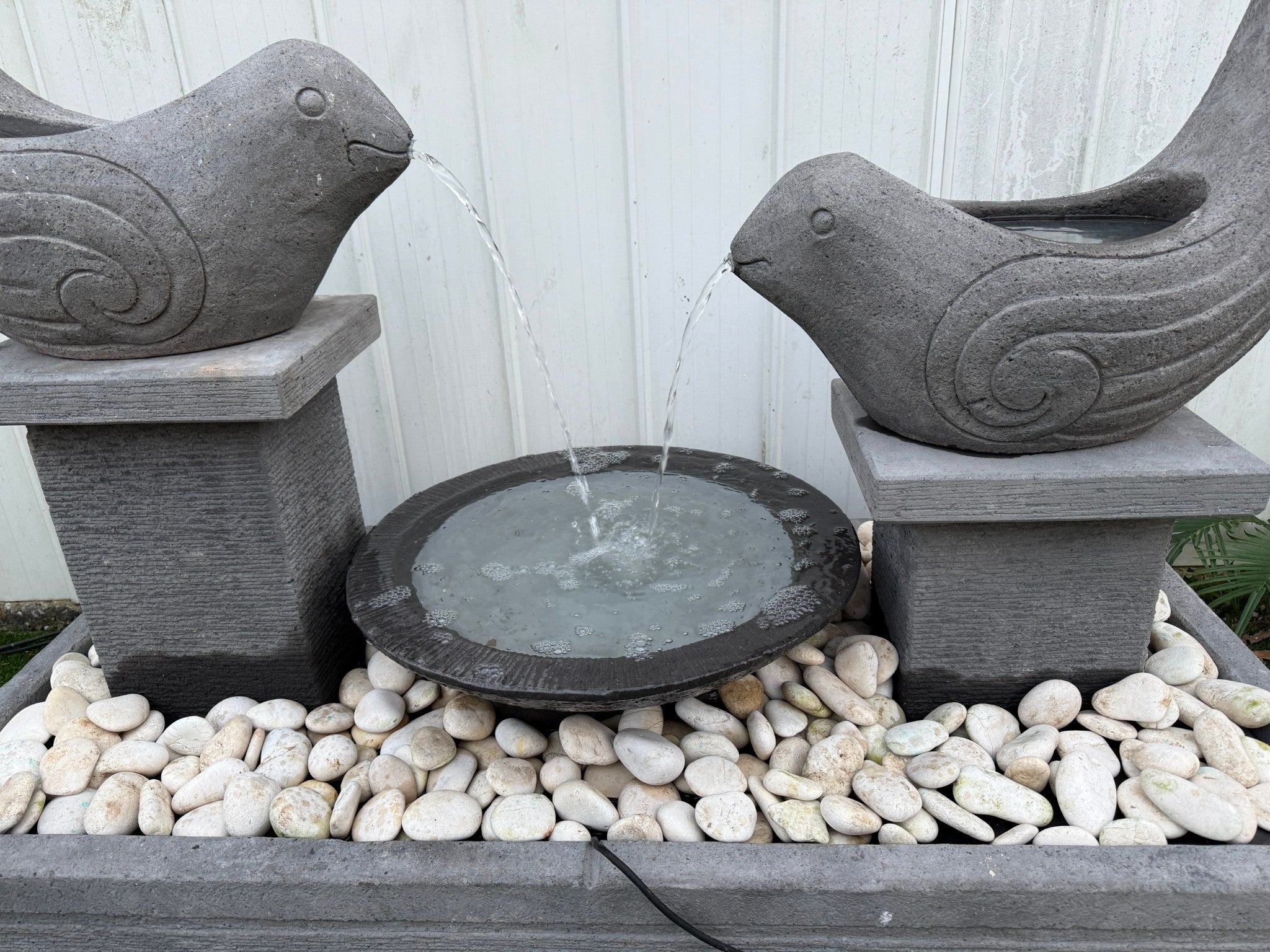 NEW Balinese 2 Birds w/Bowl Water Feature - Bali Bird Water Feature - Bali Bird
