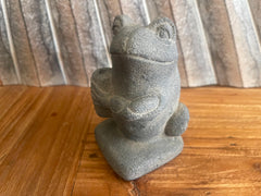 NEW Balinese Cast Concrete Frog Statue - Bali Bird Statue - Small Bird Statue