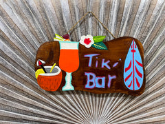 NEW Hand Crafted & Carved TIKI BAR Sign - Tropical Island Bali Bar Sign