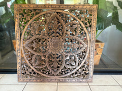 NEW Balinese Carved MDF MANDALA Wall Panel 1m x 1m Bali Wall Art