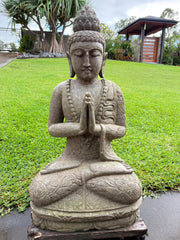 Quality Greenstone Balinese Buddha Statue - Bali Praying Buddha 90cm tall