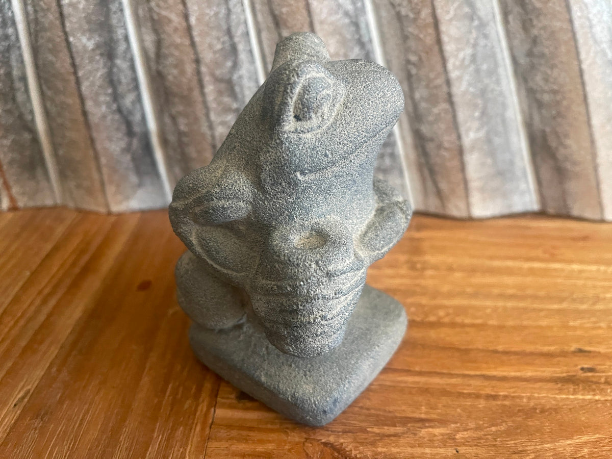 NEW Balinese Cast Concrete Frog Statue - Bali Bird Statue - Small Bird Statue