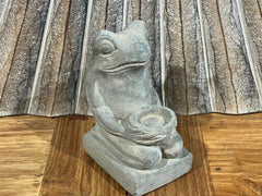 NEW Balinese Cast Concrete Frog Statue - Bali Frog Statue - Small Frog Statue