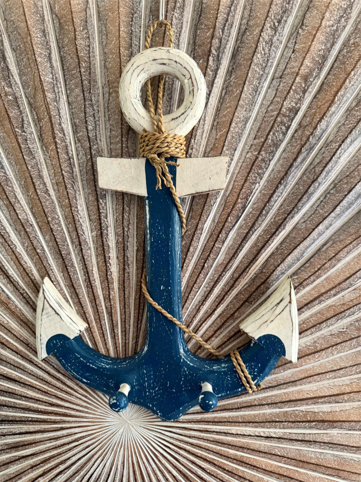 Brand New Bali Handmade Anchor with Hooks Balinese Nautical Range