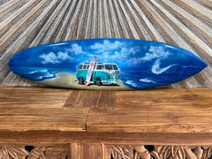 Bali Air Brushed Surfboard w/Combi Van Wall Decor 80cm - Bali Surfboard Wall Art