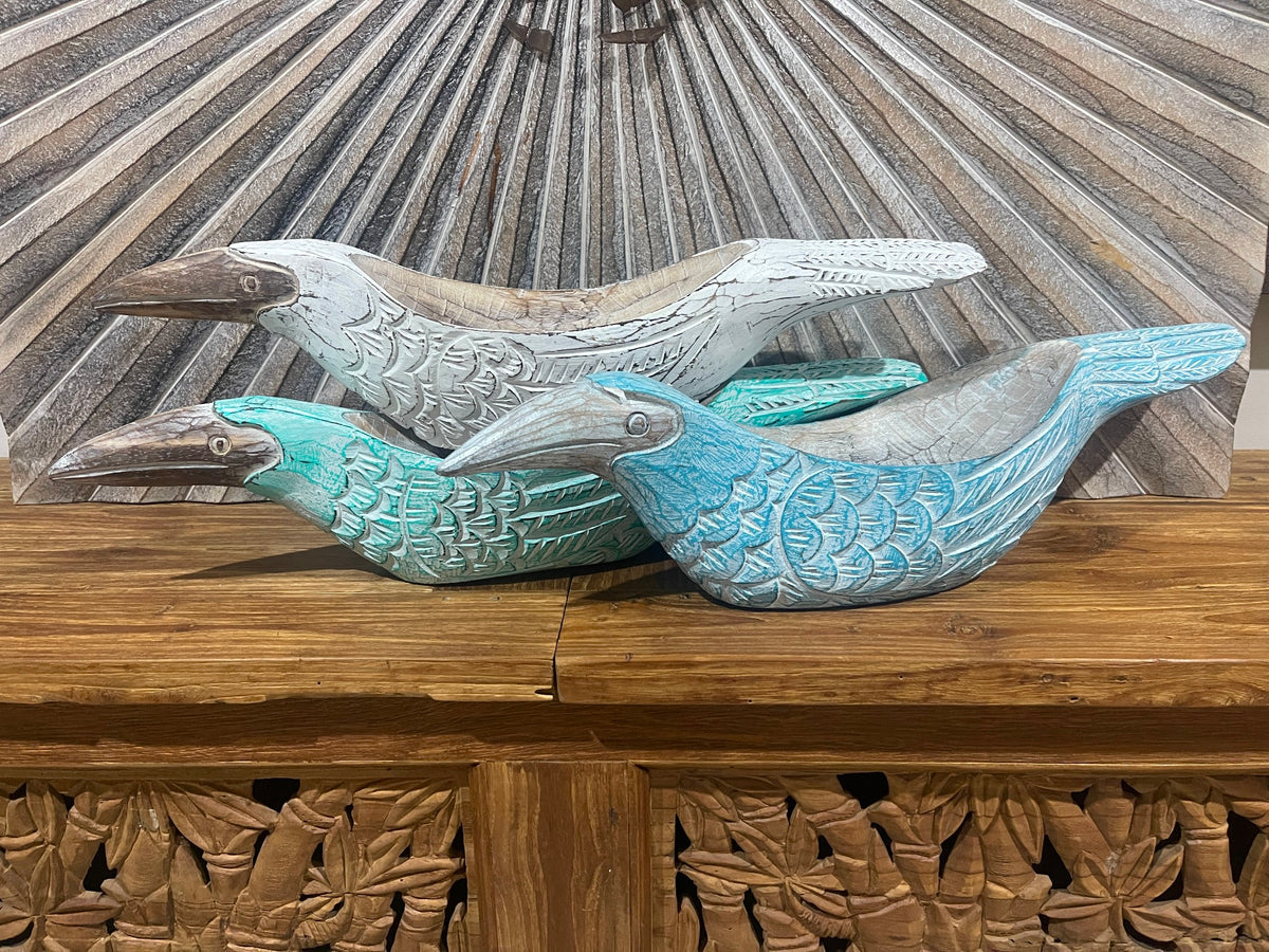 Balinese Hand Carved & Crafted Bird Bowl Choose from 3 Colours Bali Bird Bowl