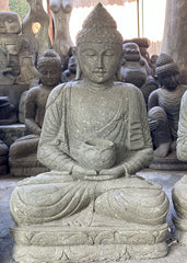 NEW Hand Carved Quality Greenstone Balinese Buddha Statue - Bali Buddha