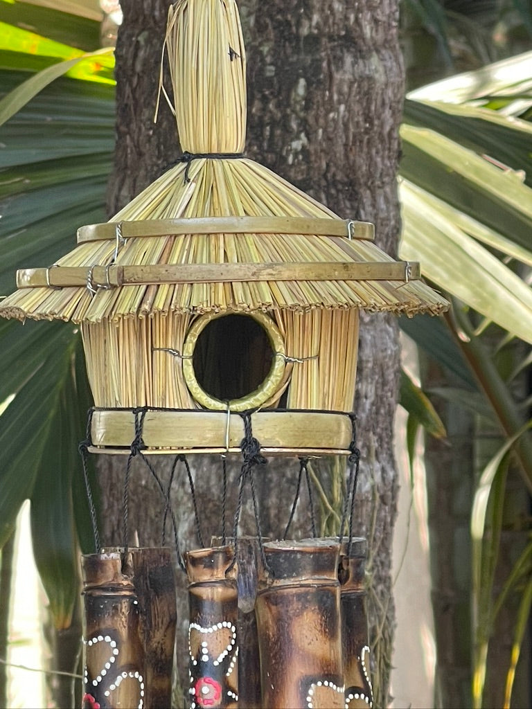 NEW Balinese Birdhouse / Bamboo Wind Chime - Bali Bamboo Wind Chime