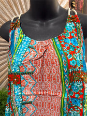 Ladies Cotton Bali Top / One Size / Balinese Summer Casual Top Racer Back Straps