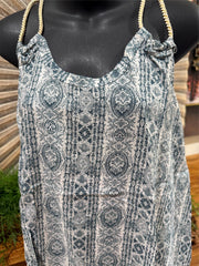 Ladies Cotton Bali Top / One Size / Balinese Summer Casual Top Racer Back Straps