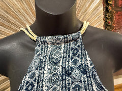 Ladies Cotton Bali Top / One Size / Balinese Summer Casual Top Racer Back Straps