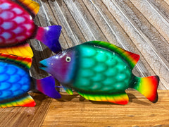 Balinese Hand Crafted Metal 4 Fish Wall Art - Bali 4 Fish Metal Wall Plaque