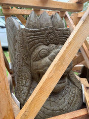 Master Carved Set 2 Greenstone Bali Lion Statues - GREAT FENG SHUI