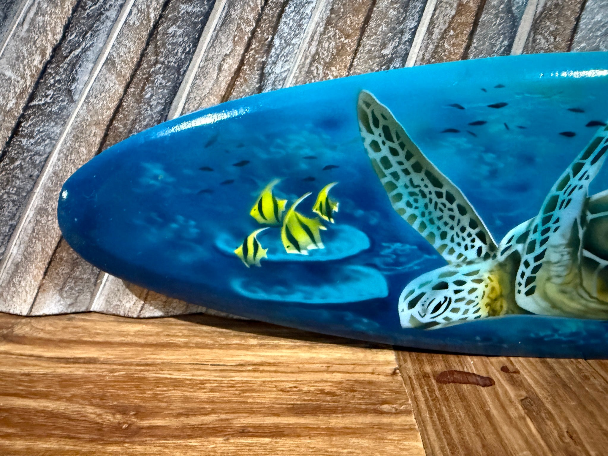 NEW Bali Handmade Air Brushed Surfboard Wall Decor 50cm - Bali Surfboard Sign