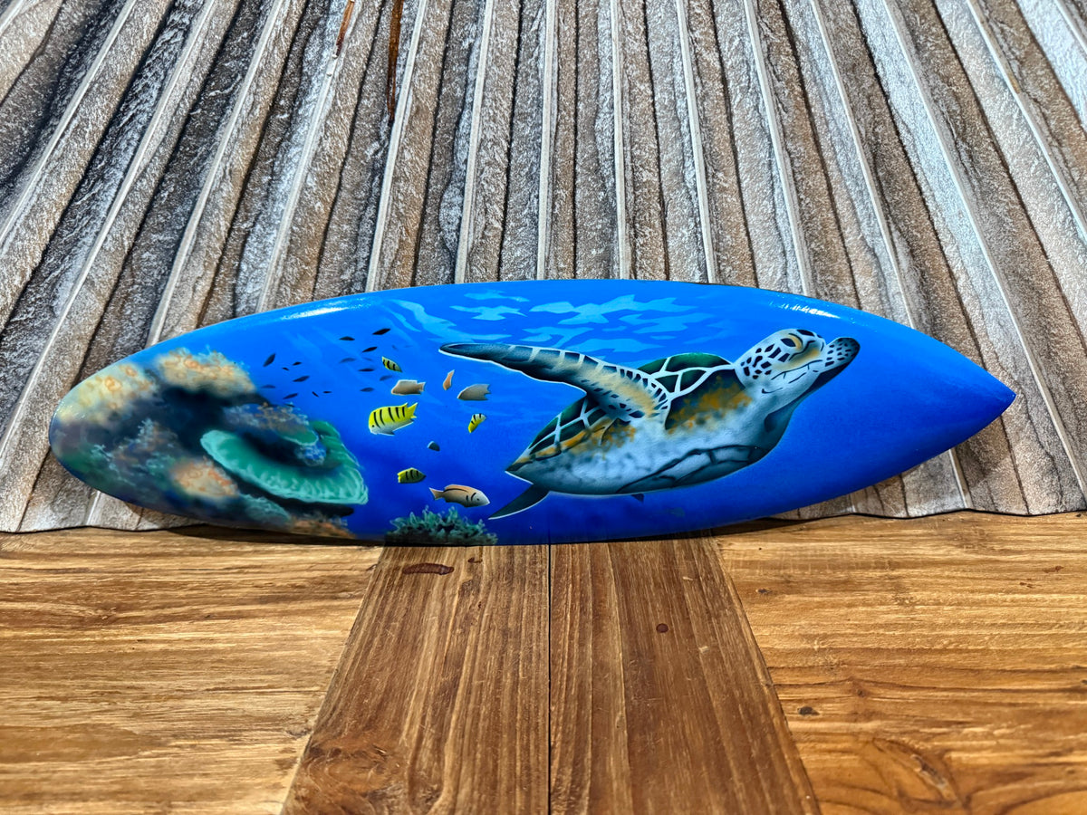 NEW Bali Handmade Air Brushed Surfboard Wall Decor 50cm - Bali Surfboard Sign