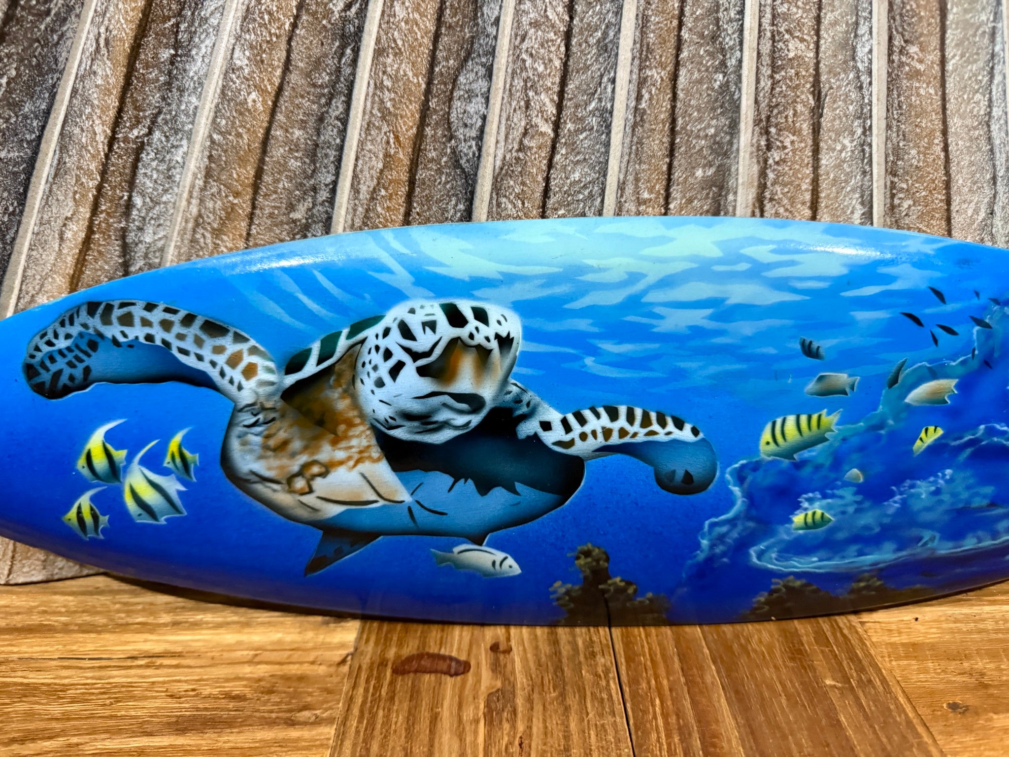 NEW Bali Handmade Air Brushed Surfboard Wall Decor 50cm - Bali Surfboard Sign