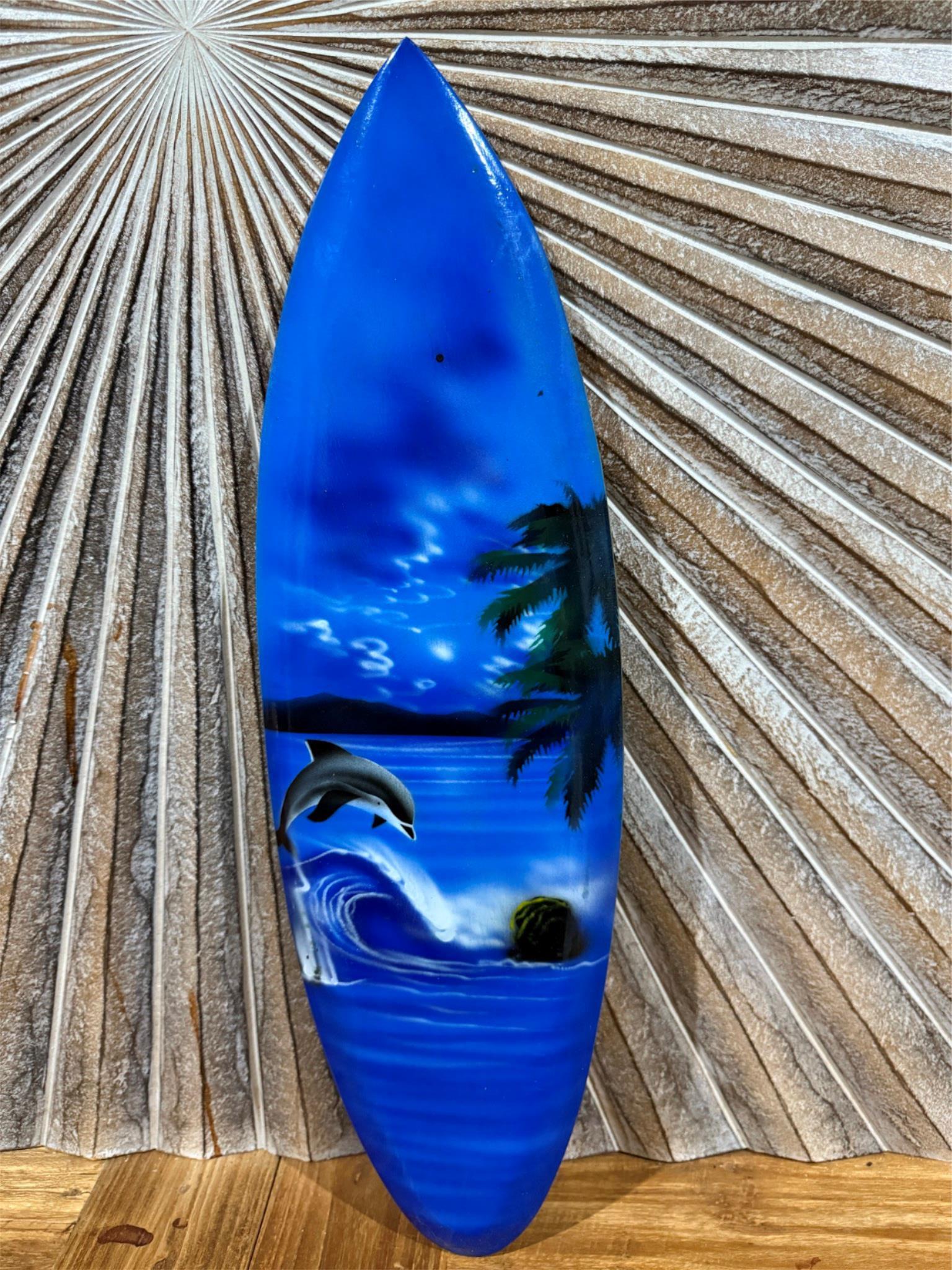 NEW Bali Handmade Air Brushed Surfboard Wall Decor 50cm - Bali Surfboard Sign