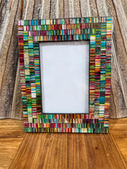 NEW Balinese Mosaic Photo Frame Suit 10 x 15cm Photo - Glass Mosaic Photo Frame