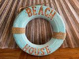 NEW Balinese Timber Life Buoy BEACH House Sign - Bali Beach House Life Buoy Sign