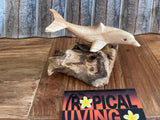 NEW Balinese Hand Carved & Crafted Suar Wood Dolphin Sculpture - Bali Carving