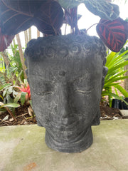 Balinese Cast Buddha Head Pot - Bali Buddha Head Plant Pot - Balinese Garden Art