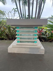 Balinese Stone & Glass Lantern - Bali Garden Lampu - Bali Garden Lighting