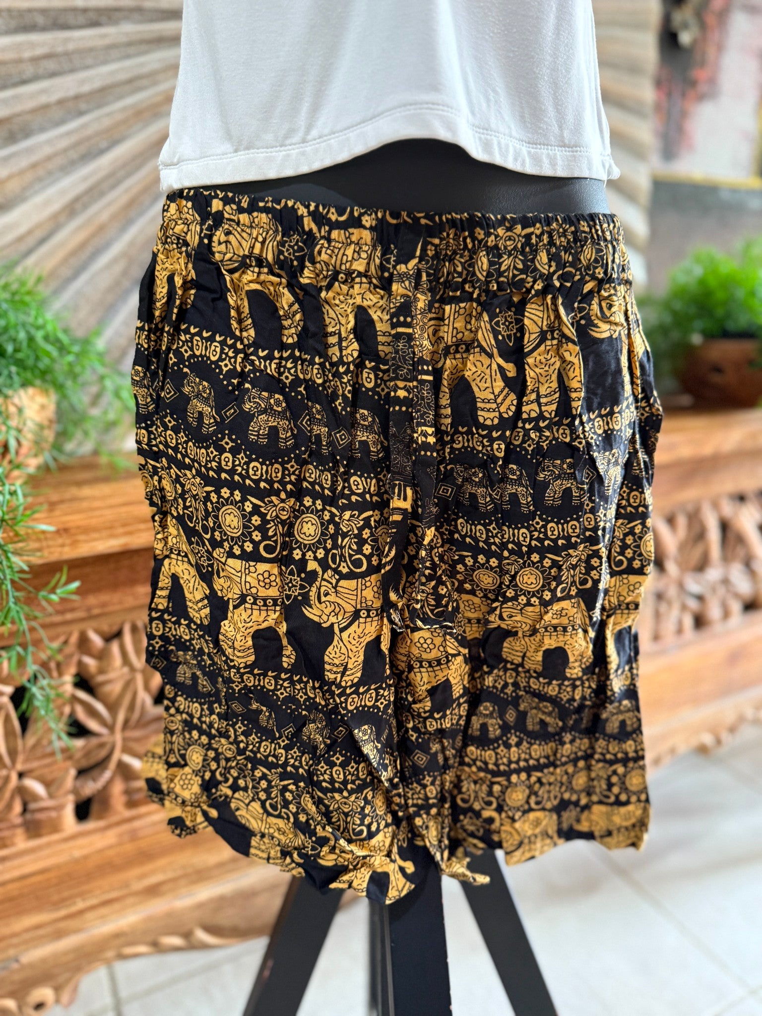 Ladies Bali Beach / Shirred Waist Bali Shorts SO COMFY XXL - Ladies Bali Shorts