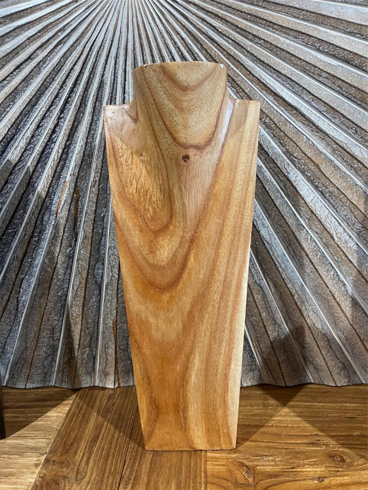 Balinese Wooden Jewellery Bust Bali Wooden Necklace Holder Colours