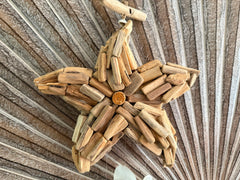 Driftwood Starfish/Capiz Shell Windchime / Mobile - Bali Starfish Windchime S