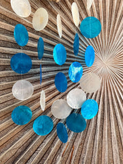 Driftwood Heart/Capiz Shell Windchime / Mobile - Bali Heart Windchime S