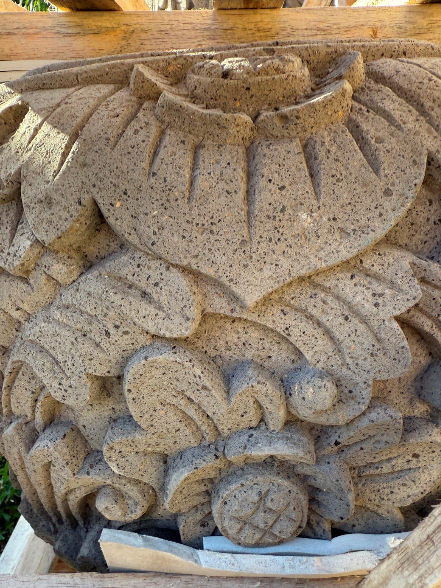 Balinese Master Carved Paras Pot - Unique High Quality Bali FEATURE POT 50x50cm