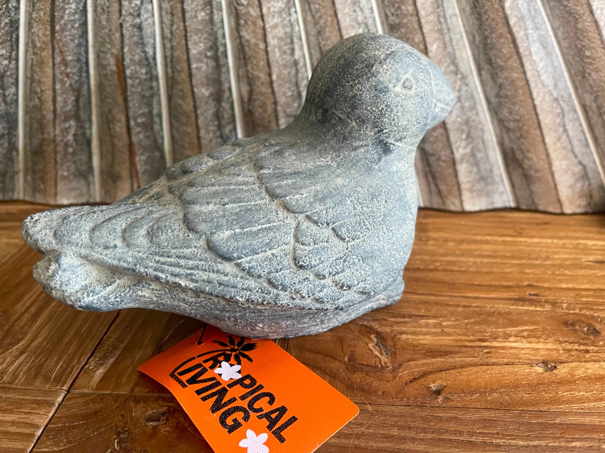 NEW Balinese Cast Concrete Bird Statue - Bali Bird Statue - Small Bird Statue