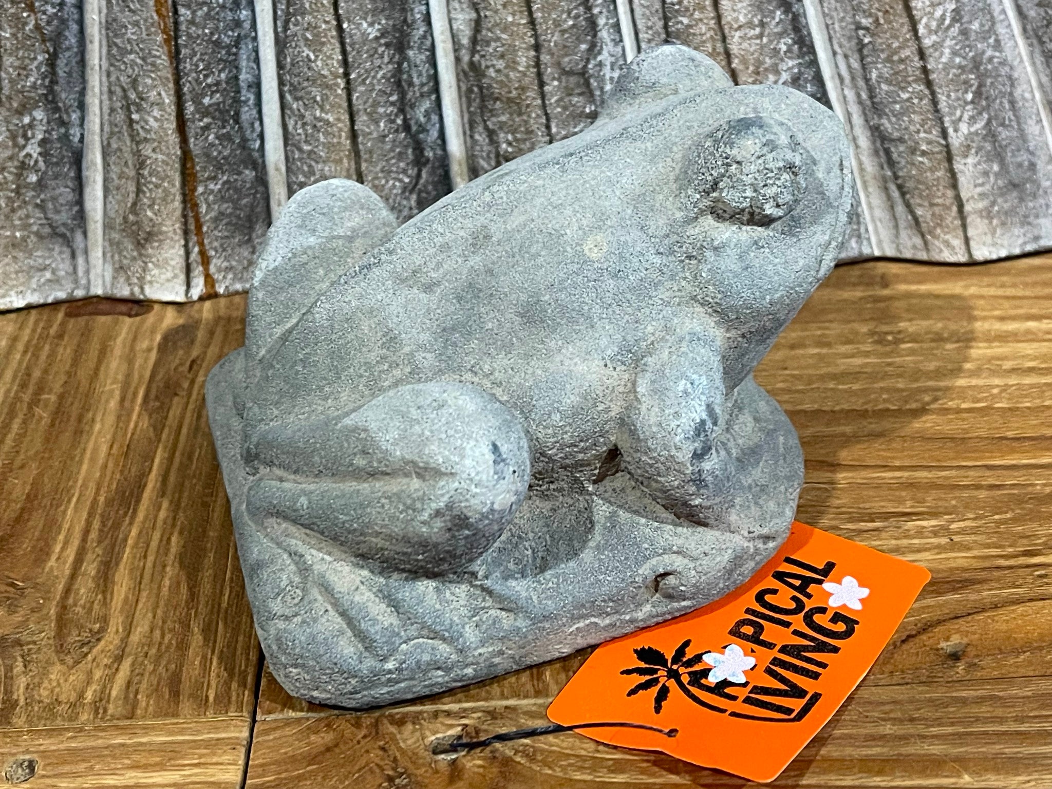 NEW Balinese Cast Concrete Frog Statue - Bali Frog Statue - Small Frog Statue