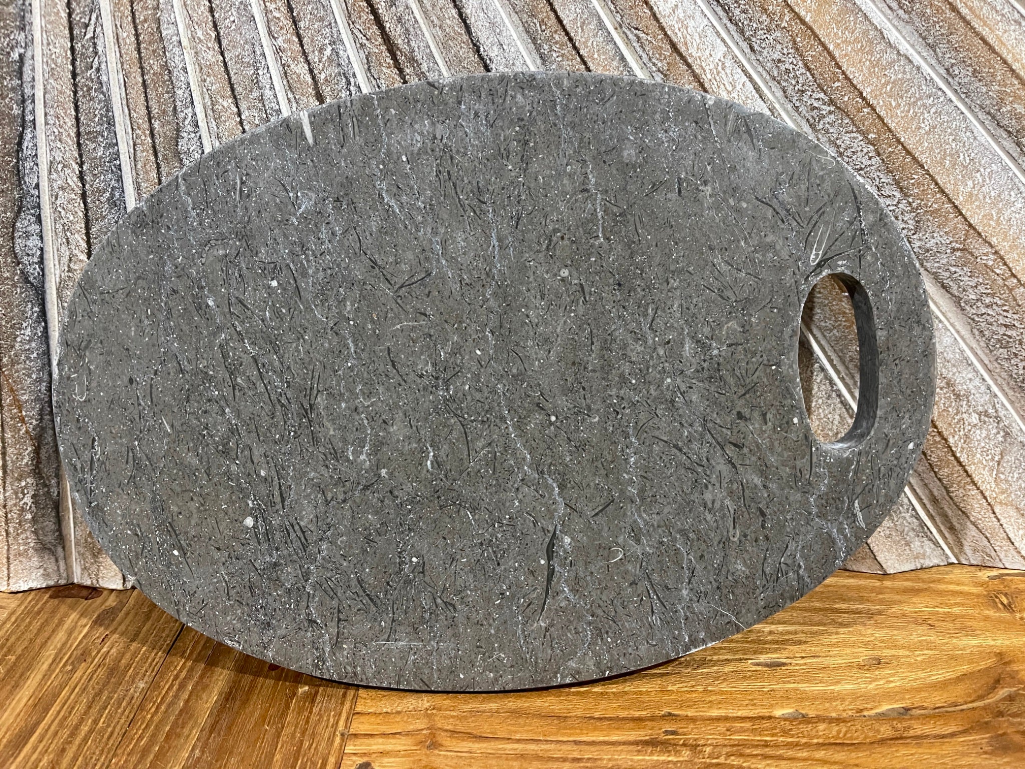 NEW Balinese Hand Crafted Marble Platter / Cutting Board - Marble Tapas Platter