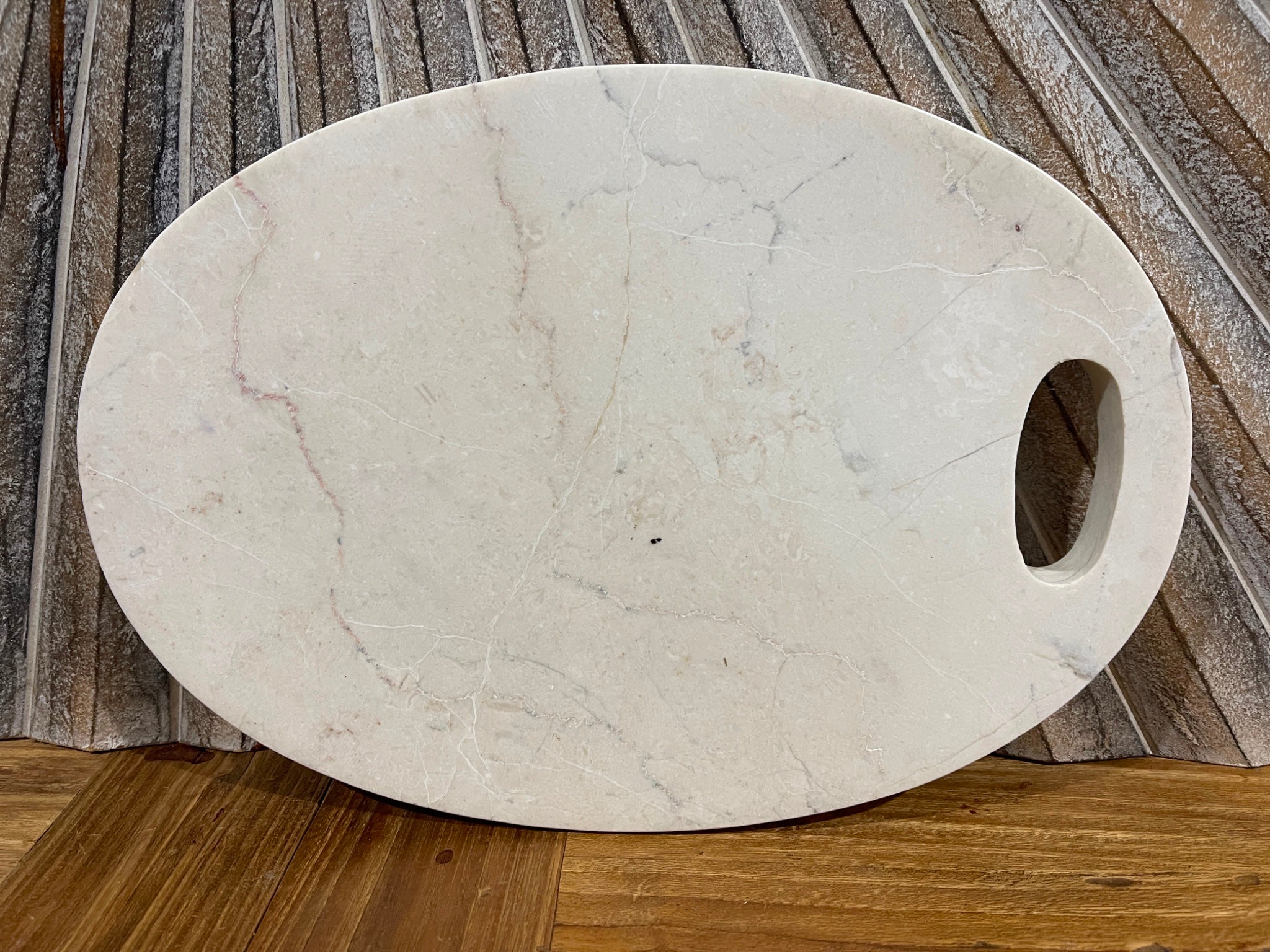 NEW Balinese Hand Crafted Marble Platter / Cutting Board - Marble Tapas Platter