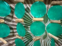NEW Balinese Capiz Shell Windchime / Mobile - 5 Strand Bar Bali Chimes