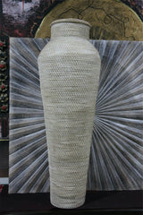 NEW BALINESE HAND WOVEN RATTAN FLOOR VASE / BASKET WITH LID