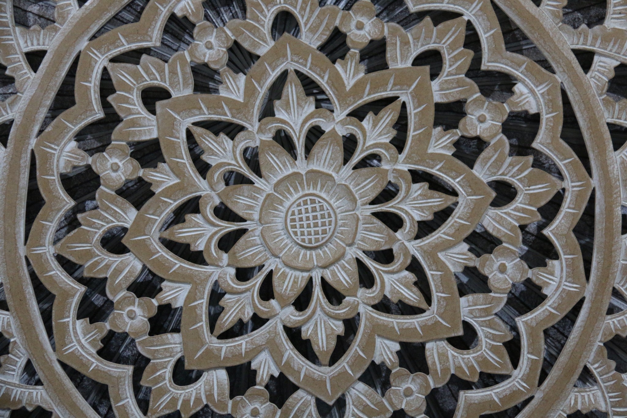 NEW BALINESE CARVED MDF/WOOD MANDALA / TROPICAL WALL PANELS - BALI WALL ART