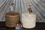 NEW Balinese Woven Rattan Divided Condiments Holder / Storage Open Basket - 2 colours