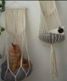 NEW Balinese Handmade Macrame Hanging Cat Bed - Best ever swinging cat bed!!